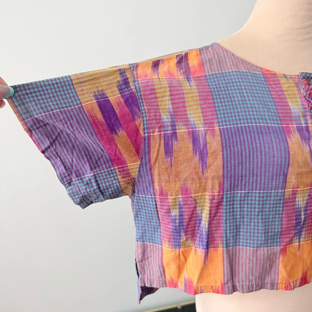 ✨ Vintage Joseph Studio 2-Piece Set Artsy Plaid Top & Midi Skirt Size M 🎨 - Picture 8 of 15